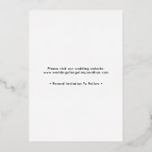 Minimalistisch Chic Save the Date Hochzeitsgold Fo Folieneinladung (Rückseite)