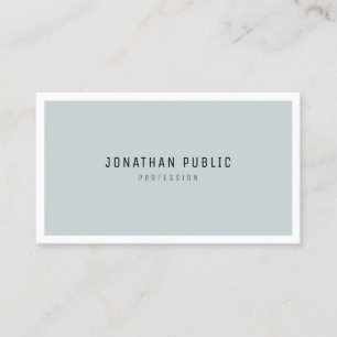 Minimalistisch Chic Simple Template Modern Blue Gr Visitenkarte