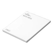 Minimalistisch-Chic-Skriptkalligrafie Notepad Notizblock (Rotiert)