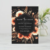 Minimalistisch Chic Terracotta Wedding Save The Date (Stehend Vorderseite)