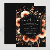 Minimalistisch Chic Terracotta Wedding Save The Date (Vorne/Hinten)