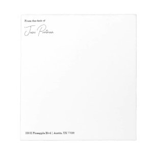 Minimalistisch Chic Vom Schreibtisch Notizblock