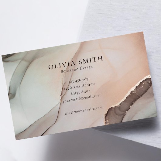 Minimalistisch Chic Watercolor Visitenkarte