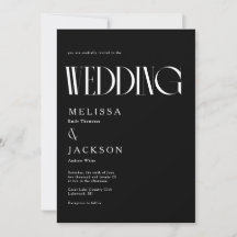 Minimalistisch Chic Wedding Black