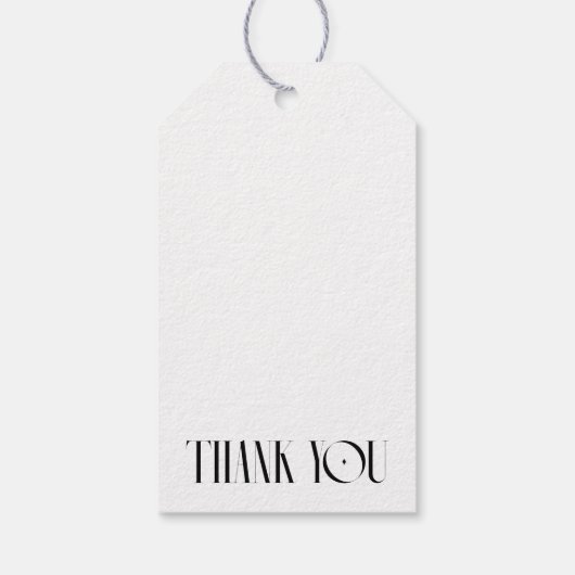 Minimalistisch Chic Wedding Design White Vielen Da Geschenkanhänger (Rückseite)