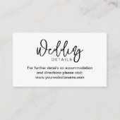 Minimalistisch Chic Wedding Website Umschließungsk Begleitkarte (Vorderseite)