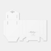 Minimalistisch Clam Seashell Monogram Wedding Geschenkschachtel (Ungefaltet)