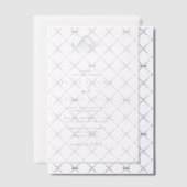 Minimalistisch Clam Seashell Monogram Wedding Pergament Einladungen (Versetzt (Einladung))