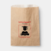Minimalistisch Class Wiedersehen Black Red Custom Geschenktütchen (Vorderseite)