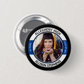 Minimalistisch Class Wiedersehen Foto - Schwarz-We Button (Vorne & Hinten)