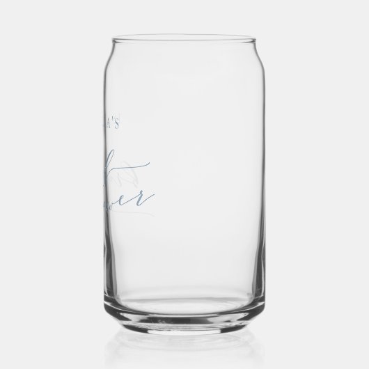 Minimalistisch Classic Dusty Blue Brautparty Custo Dosenglas (Links)