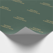 Minimalistisch Classic Green Frohe Weihnachtsfeier Geschenkpapier (Ecke)