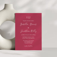 Minimalistisch Classic Magenta Red Wedding