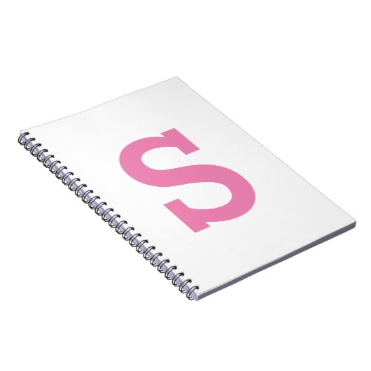 Minimalistisch Classic Modern Pink Initial Letter Notizblock (Rechte Seite)