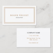 Minimalistisch Classic Visitenkarte (Vorne/Hinten)