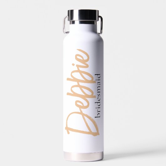 Minimalistisch Classy Simple Bridesmaid Gevor Trinkflasche (Vorne)