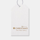 Minimalistisch Clean Simple Gold Frohe Weihnachten Geschenkanhänger (Vorderseite)