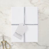 Minimalistisch Clean Simple Silver Frohe Weihnacht Geschenkanhänger (Mit Garn)