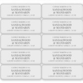 Minimalistisch Clear Candle Tin 3x1" Rectangle Lab Aufkleber (Vorderseite)