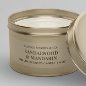 Minimalistisch Clear Candle Tin 3x1" Rectangle Lab Aufkleber