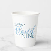 Minimalistisch Cloud 9 Brautparty Pappbecher (Vorderseite)
