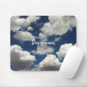 Minimalistisch Cloudy Blue Sky Daydreamin Typograf Mousepad (Mit Mouse)