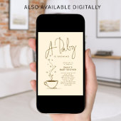 Minimalistisch Coffee Bean Baby Brauen Dusche Einladung