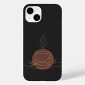 Minimalistisch Coffee Line Art - Kaffeeliebhaber Case-Mate iPhone Hülle (Rückseite)