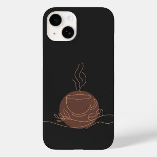 Minimalistisch Coffee Line Art - Kaffeeliebhaber Case-Mate iPhone 14 Hülle