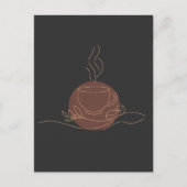 Minimalistisch Coffee Line Art - Kaffeeliebhaber Postkarte (Vorderseite)