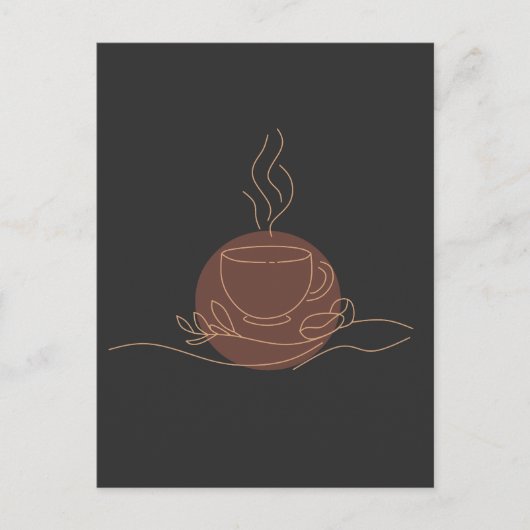 Minimalistisch Coffee Line Art - Kaffeeliebhaber Postkarte (Vorderseite)