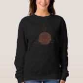 Minimalistisch Coffee Line Art - Kaffeeliebhaber Sweatshirt (Vorderseite)