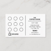 Minimalistisch | Coffee Shop Loyalty Card Visitenkarte (Rückseite)