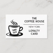 Minimalistisch | Coffee Shop Loyalty Card Visitenkarte (Vorderseite)