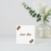 Minimalistisch Coffee Shop Visitenkarte - Brown & (Stehend Vorderseite)