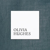 Minimalistisch Cool Schwarz-weiß Quadratische Visitenkarte