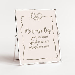 Minimalistisch Coquette Baby Dusche Mama Osa Bar Poster
