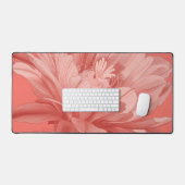 Minimalistisch Coral Cactus Bloom Schreibtischunterlage (Tastatur & Maus)