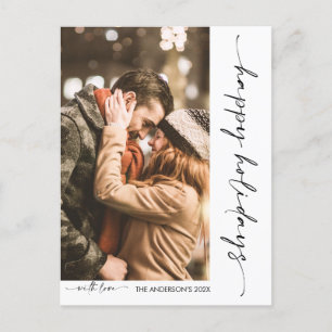 Minimalistisch Corner Foto Weihnachts-Foto Feiertagspostkarte