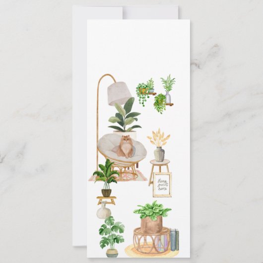 Minimalistisch Cosy Zuhause Lesezeichen (Rückseite)