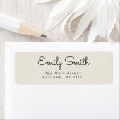 Minimalistisch Curry Modern Return Address Label (Insitu)