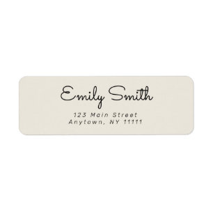 Minimalistisch Curry Modern Return Address Label