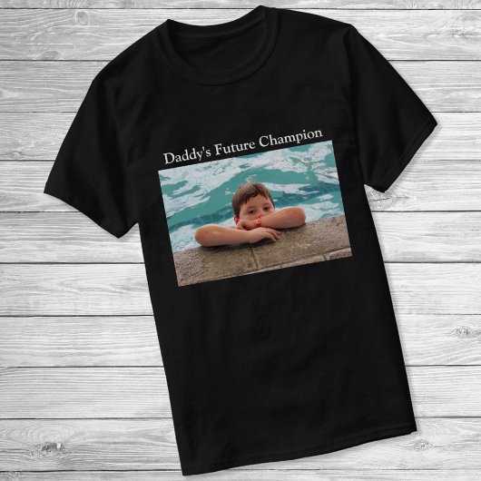 Minimalistisch Daddy's Future Champion Foto T-Shirt