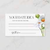 Minimalistisch Daisy Date Nachtideen. Datum jar Begleitkarte (Vorderseite)