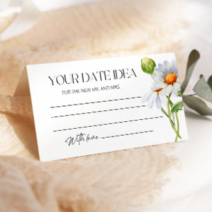 Minimalistisch Daisy Date Nachtideen. Datum jar Begleitkarte