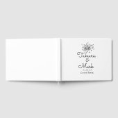 Minimalistisch Dandelion Wedding Simple Script Gästebuch (Voll)