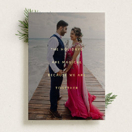 Minimalistisch Dankbarkeit Foto Holiday Gold Fossi Folien Feiertagskarte