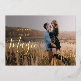 Minimalistisch Dankbarkeit Foto Holiday Gold Fossi Folien Feiertagskarte