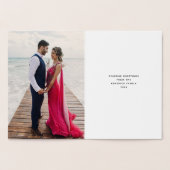 Minimalistisch Dankbarkeit Foto Holiday Gold Fossi Folienkarte (Innenseite)