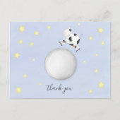 Minimalistisch danke, dass die Kuh über den Mond g Postkarte (Vorderseite)
